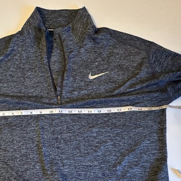 Nike Dri-FIT Heather Gray 1/4 Zip Pullover Running Top Size Medium - Picture 5 of 7